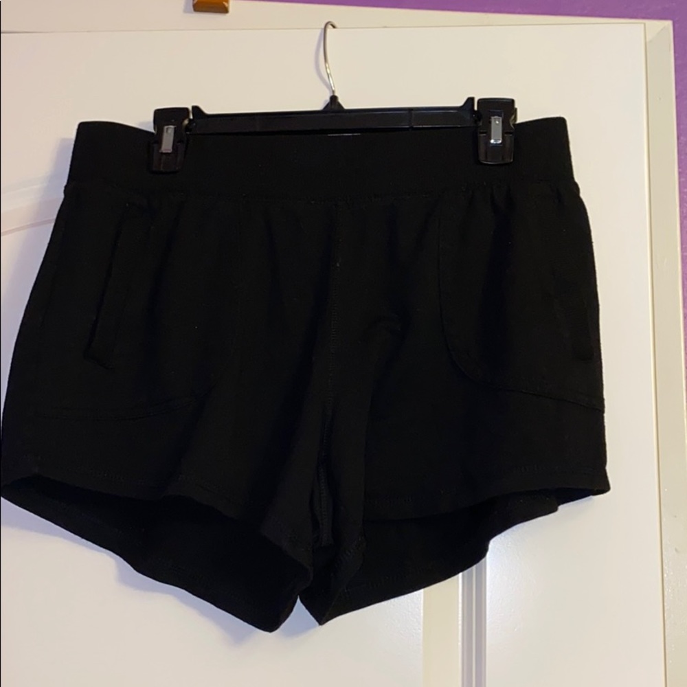 Soft black athletic shorts